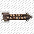 Happy Campers Bulb Letters Novelty Arrow Sticker Decal