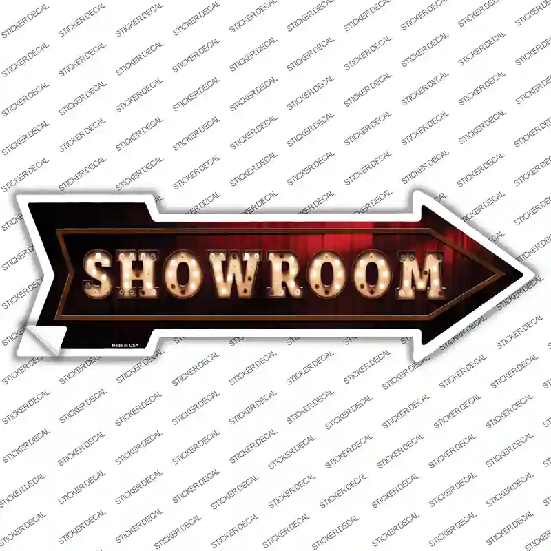 Showroom Bulb Letters Novelty Arrow Sticker Decal
