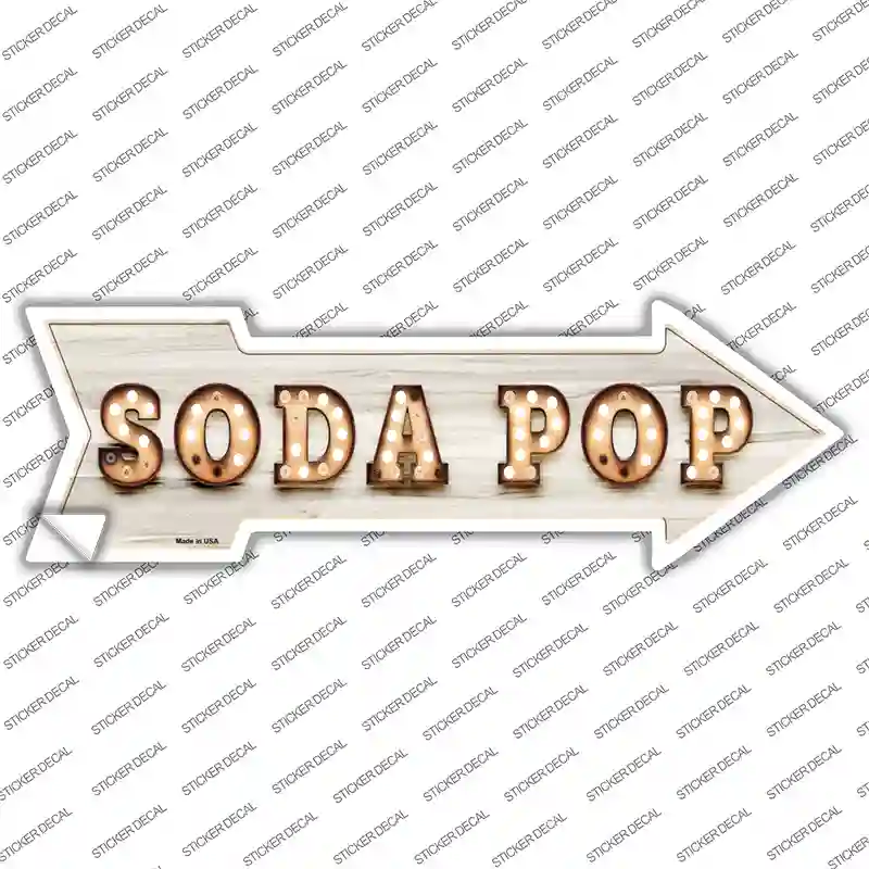 Soda Pop Bulb Letters Novelty Arrow Sticker Decal