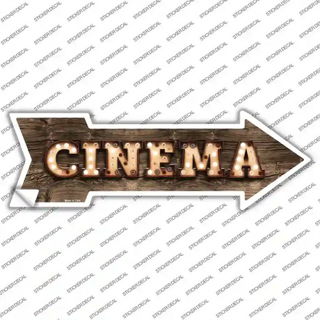 Cinema Bulb Letters Novelty Arrow Sticker Decal