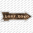 Love XOXO Bulb Letters Novelty Arrow Sticker Decal