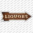 Liquors Bulb Letters Novelty Arrow Sticker Decal