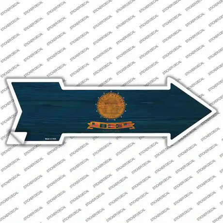 Georgia State Flag Novelty Arrow Sticker Decal