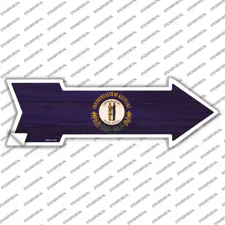 Kentucky State Flag Novelty Arrow Sticker Decal