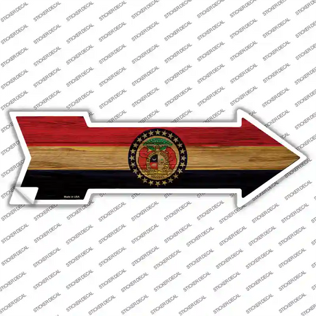 Missouri State Flag Novelty Arrow Sticker Decal