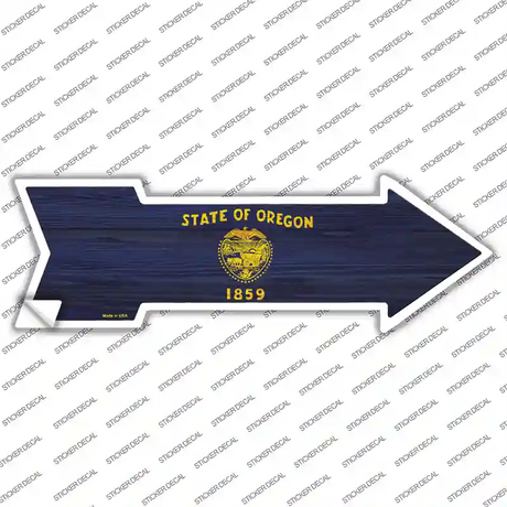 Oregon State Flag Novelty Arrow Sticker Decal