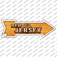 New Jersey Bulb Lettering Novelty Arrow Sticker Decal
