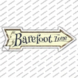 Barefoot Zone Novelty Arrow Sticker Decal