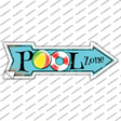 Pool Zone Novelty Arrow Sticker Decal