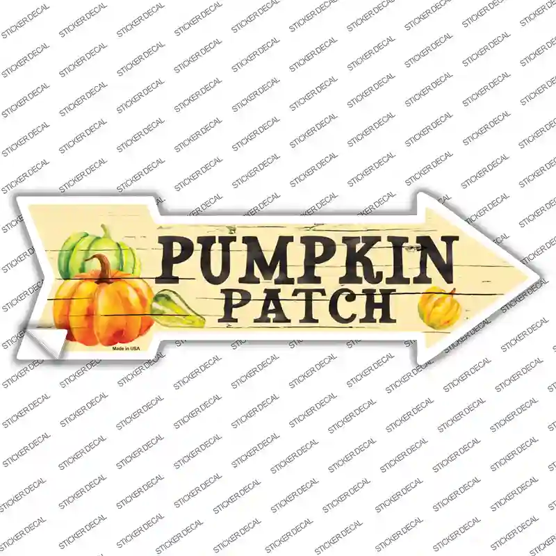 Pumpkin Patch Novelty Arrow Sticker Decal
