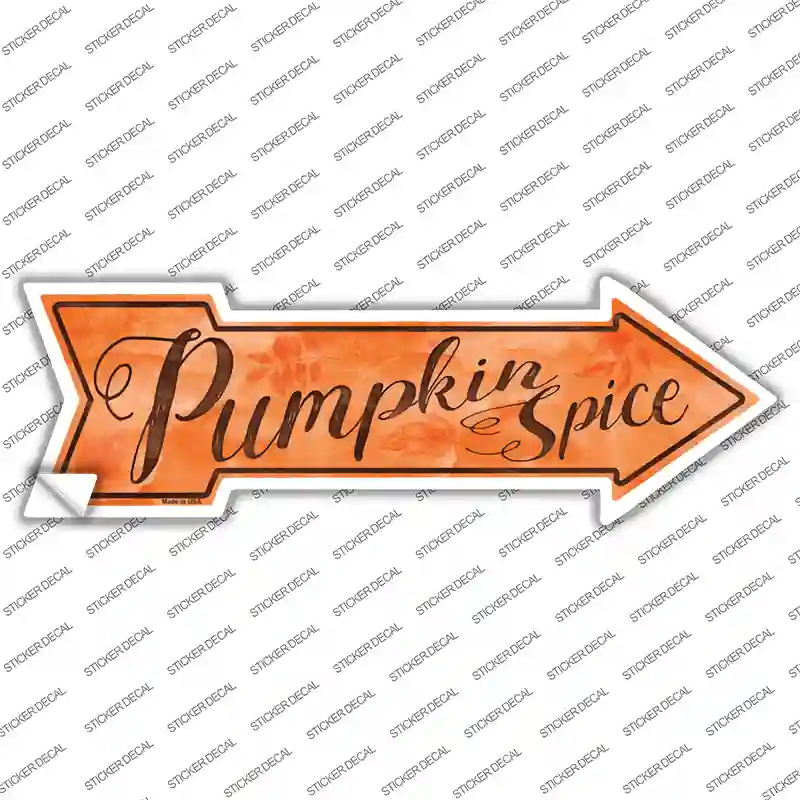 Pumpkin Spice Novelty Arrow Sticker Decal