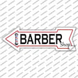 Barber Shop Left Novelty Arrow Sticker Decal