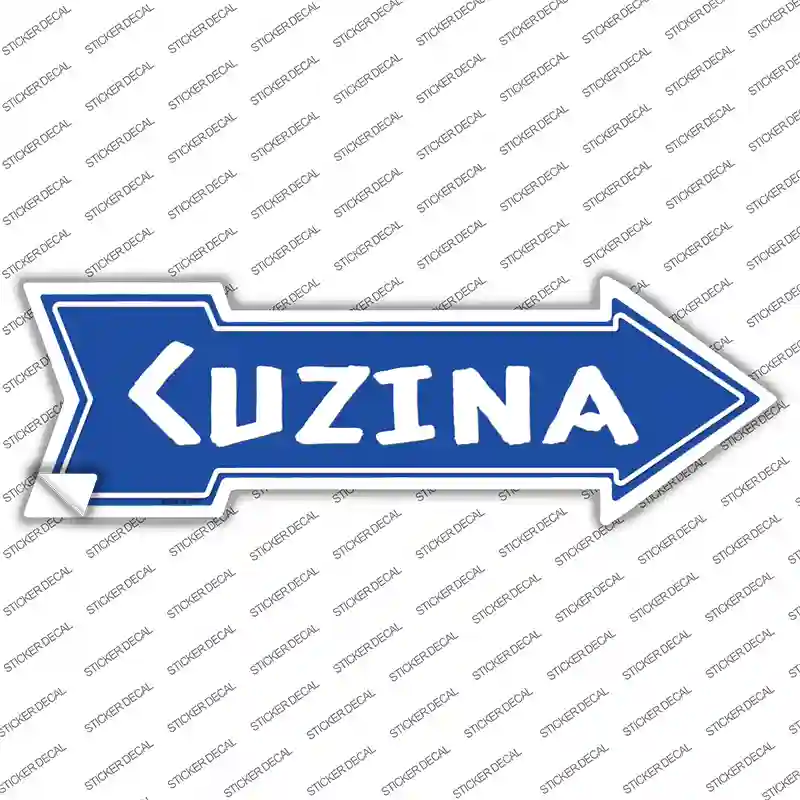Cuzina Blue Novelty Arrow Sticker Decal