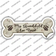 Grandchild Has Paws Novelty Bone Sticker Decal Small