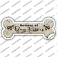 Beware of Dog Kisses Novelty Bone Sticker Decal Small