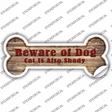 Beware of Dog and Cat Novelty Bone Sticker Decal Small