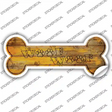 Woof Woof Novelty Bone Sticker Decal Small