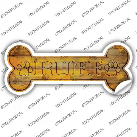 Ruff Novelty Bone Sticker Decal Small