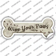 Wipe Your Paws Novelty Bone Sticker Decal Small