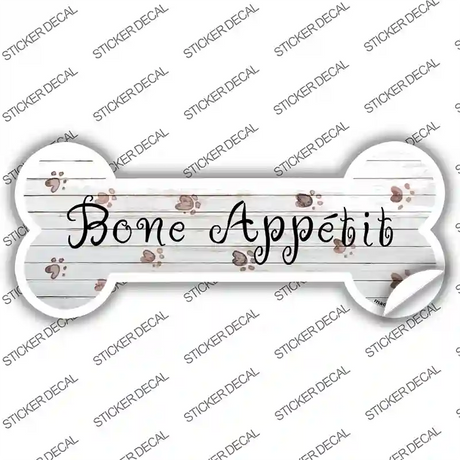 Bone Appetit Novelty Bone Sticker Decal Small