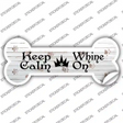 Keep Calm Whine On Novelty Bone Sticker Decal Small