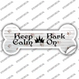 Keep Calm Bark On Novelty Bone Sticker Decal Small