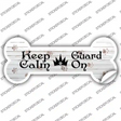 Keep Calm Guard On Novelty Bone Sticker Decal Small