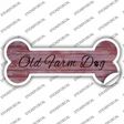 Old Farm Dog Novelty Bone Sticker Decal Small