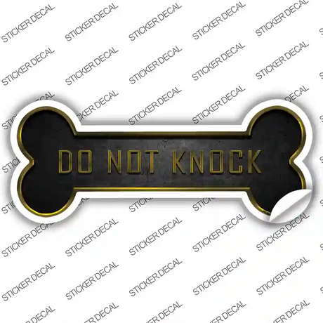 Do Not Knock Novelty Bone Sticker Decal Small