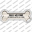 Dogs Welcome Novelty Bone Sticker Decal Small