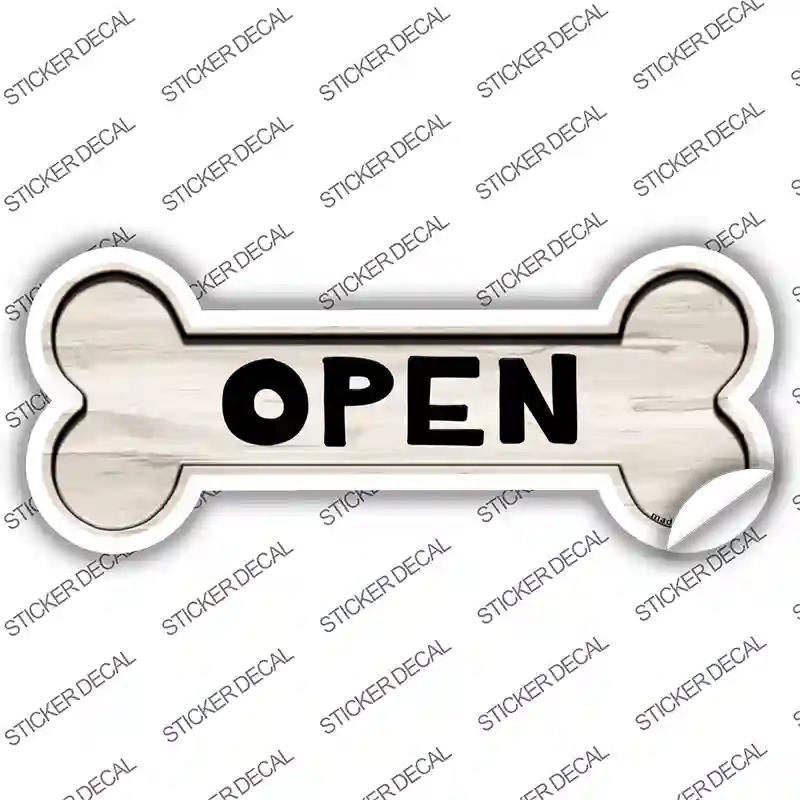 Open Novelty Bone Sticker Decal Small