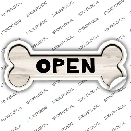 Open Novelty Bone Sticker Decal Small