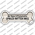 Protected by Spoiled Rotten Dogs Novelty Bone Sticker Decal Small