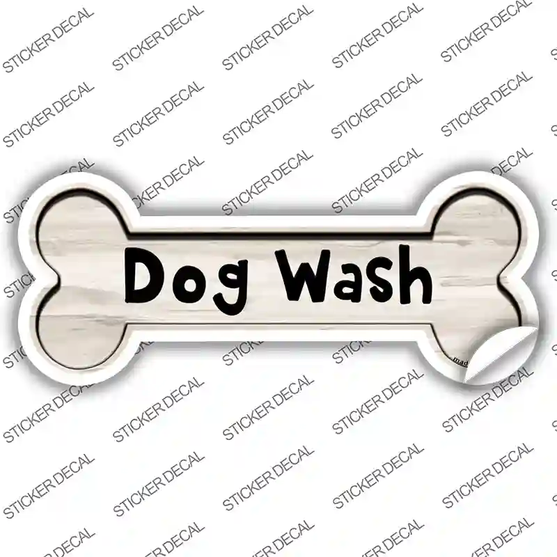 Dog Wash Novelty Bone Sticker Decal Small