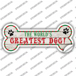 Worlds Greatest Dog Novelty Bone Sticker Decal Small