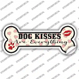 Dog Kisses Novelty Bone Sticker Decal Small