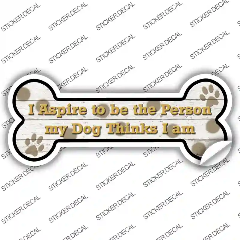 I Aspire to Be Novelty Bone Sticker Decal Small