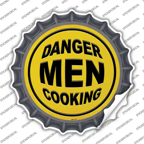 Danger Men Cooking Novelty Bottle Cap Sticker Decal
