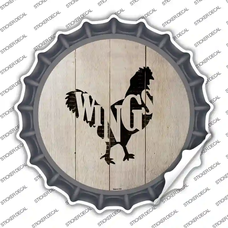 Chickens Make Wings Novelty Bottle Cap Sticker Decal