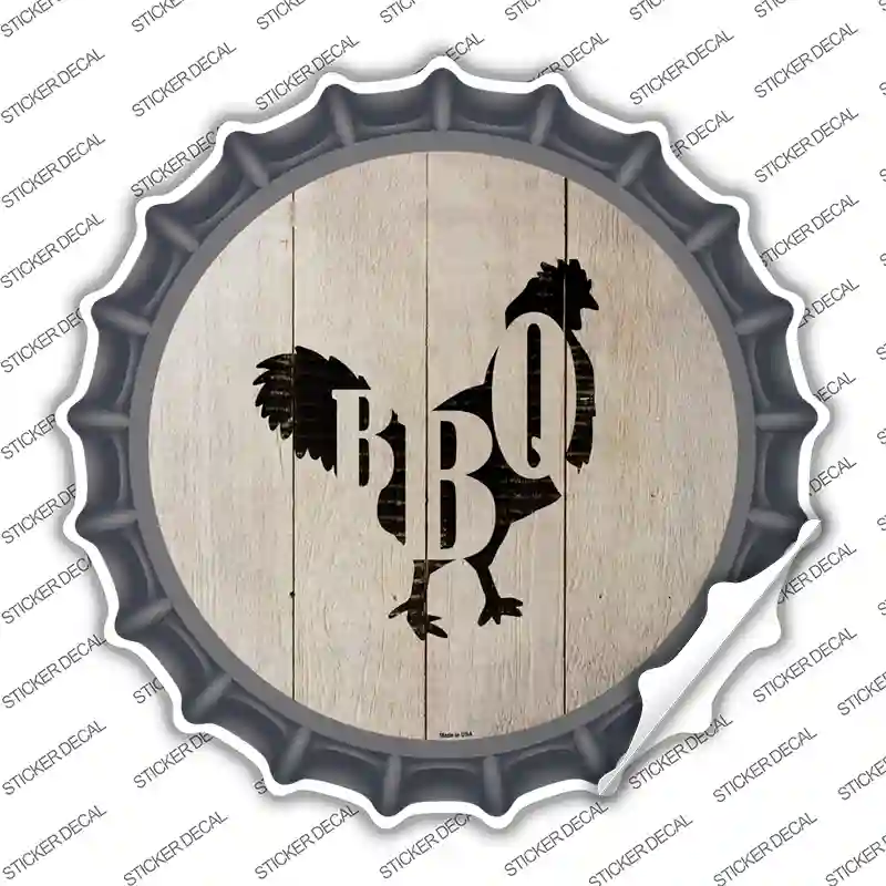 Chickens Make BBQ Novelty Bottle Cap Sticker Decal