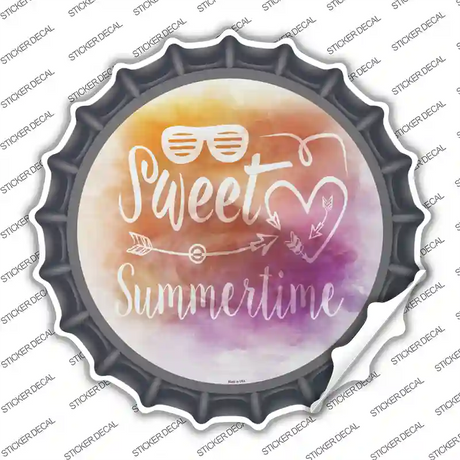 Sweet Summertime Novelty Bottle Cap Sticker Decal
