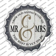 Mr and Mrs White Novelty Bottle Cap Sticker Decal