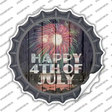Happy 4th of July Firework Novelty Bottle Cap Sticker Decal