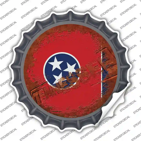Tennessee Rusty Stamped Novelty Bottle Cap Sticker Decal