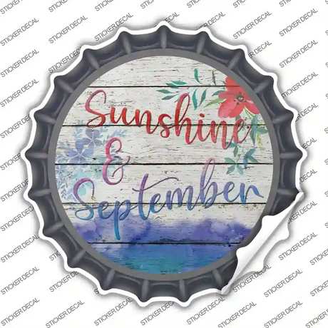 Sunshine And September Novelty Bottle Cap Sticker Decal