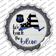 New York Back The Blue Novelty Bottle Cap Sticker Decal