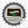 Lets Get High In South Dakota Novelty Bottle Cap Sticker Decal