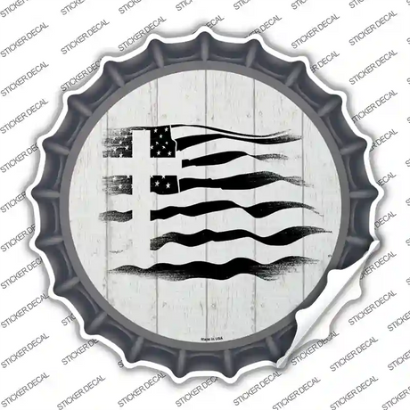 Christian Flag Novelty Bottle Cap Sticker Decal