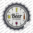 Beer Oclock Novelty Bottle Cap Sticker Decal