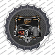 Custom Flame Hotrod Novelty Bottle Cap Sticker Decal
